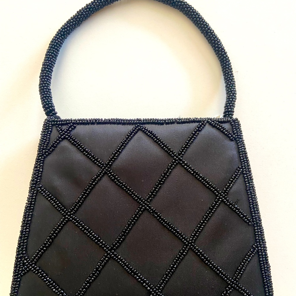 Beaded black beaded mini bag